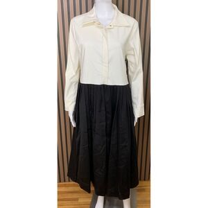 BURU Pink Label The New Look Shirtdress Black White Colorblock XL Classic
